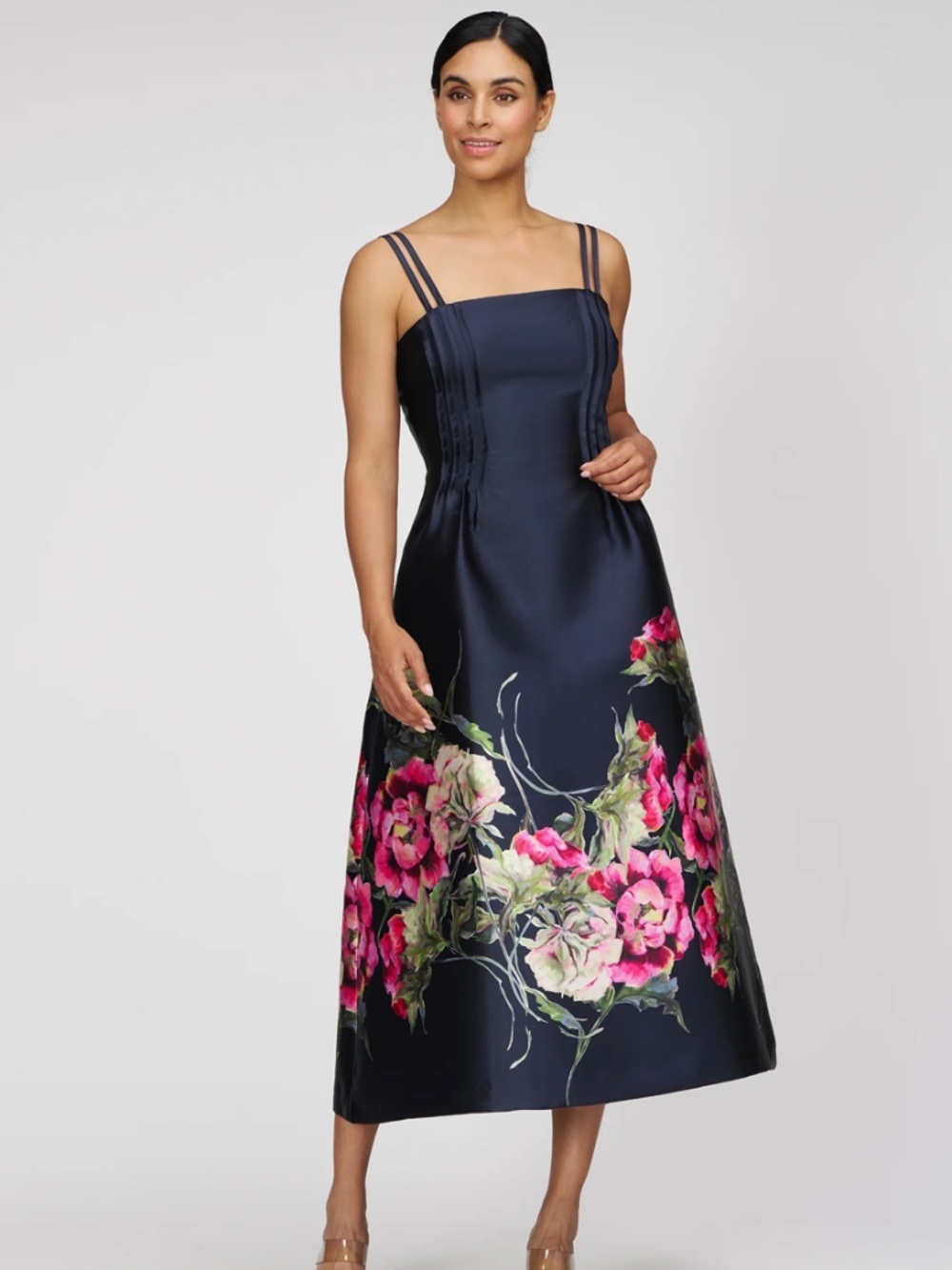 Kay Unger Margot Tea Length Dress Size 2 $328